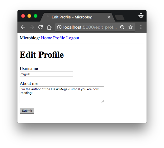 User Profile Editor
