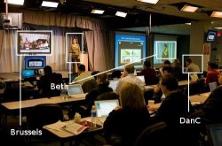 Beth, the audience, Belgium, her pitch, and herself Beth, the audience, Belgium, her pitch, and herself