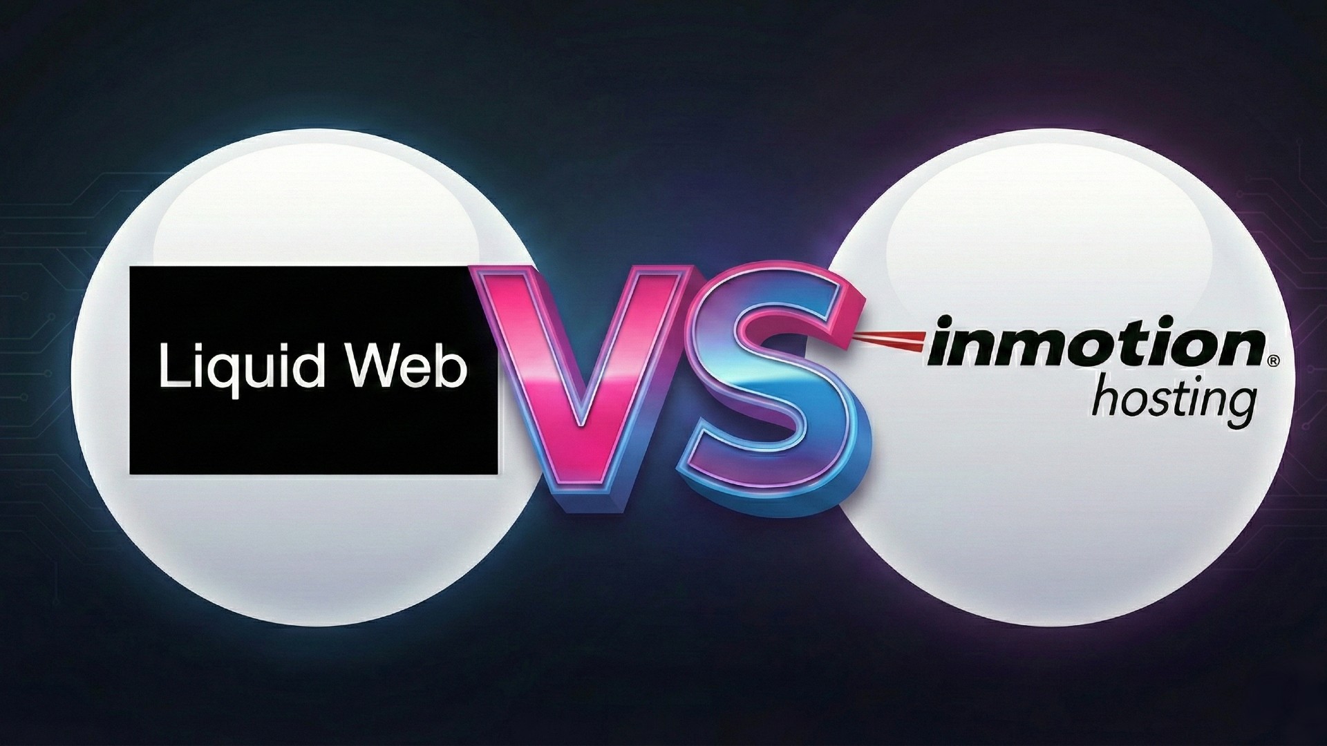 An image of the Liquid Web logo and the InMotion Hosting logo either side of VS