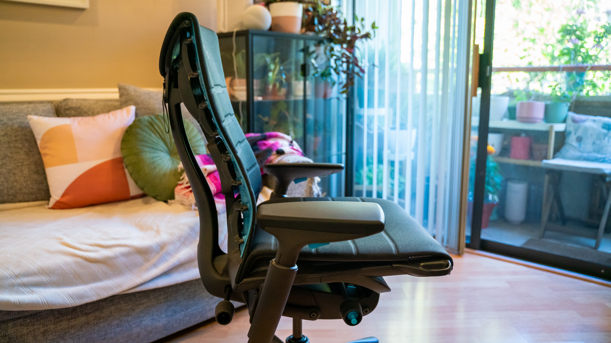 Herman Miller x Logitech Embody in a living room
