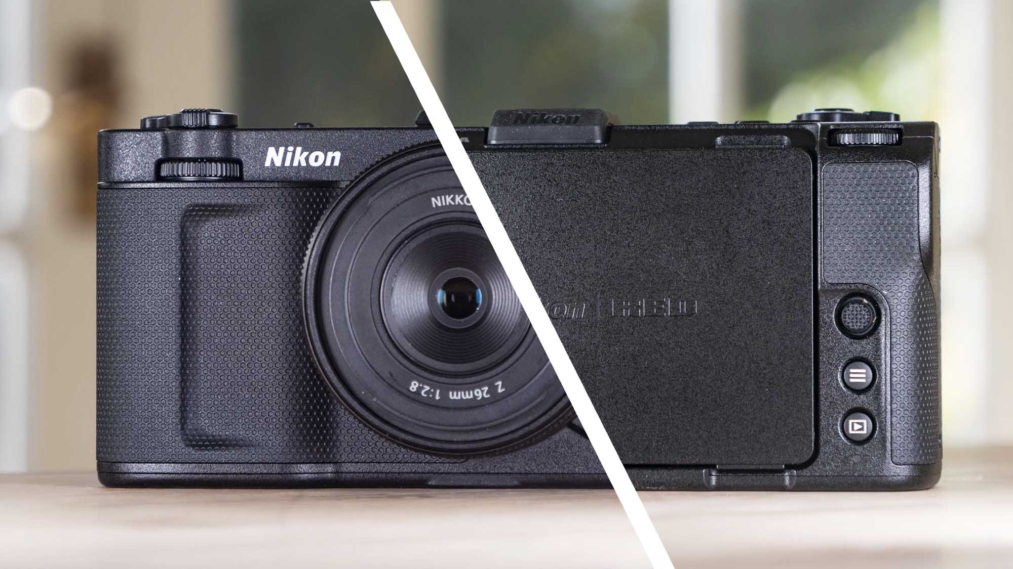The Nikon ZR camera from the front and the back