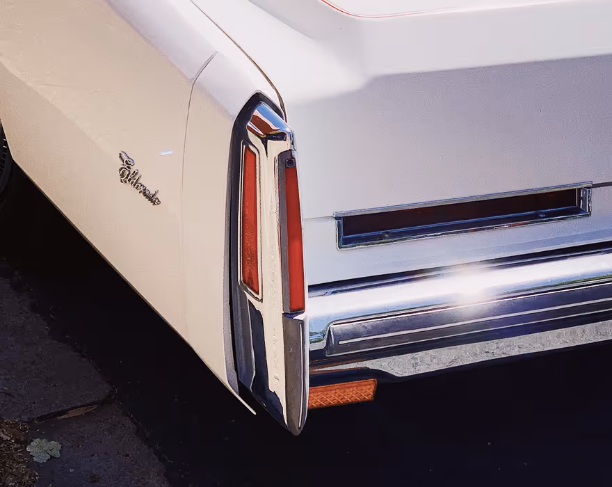 Color grading photo of a vintage car