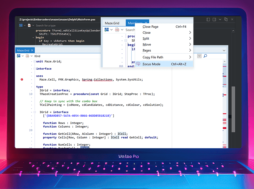 Editor-Only Focus Mode and Scrollbar Annotations