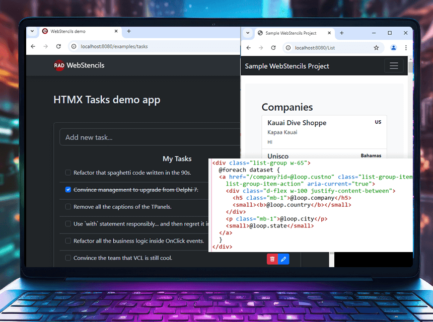 New WebStencils Template Library