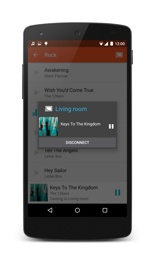 Casting to Google Cast devices Cast dialog