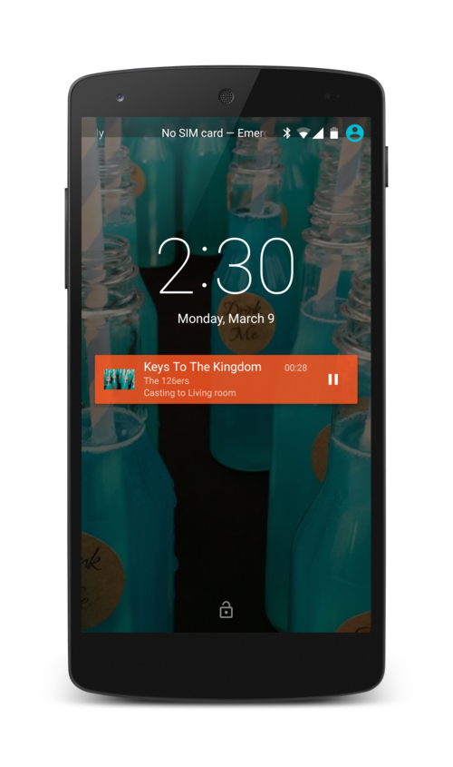 Lockscreen background and controls Lock screen