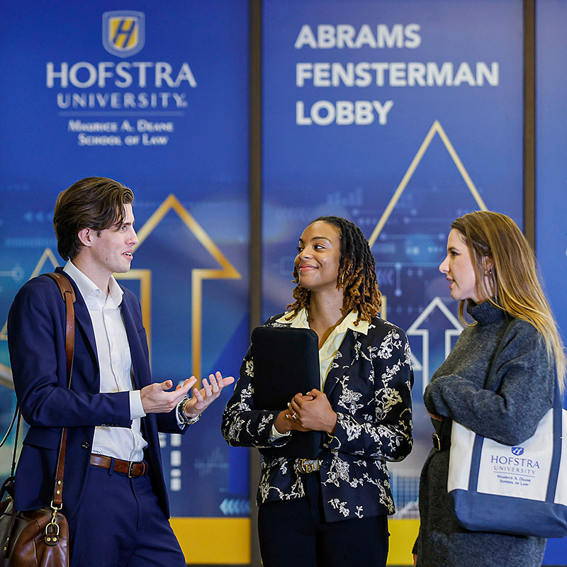 Law Students Chatting in the Lobby